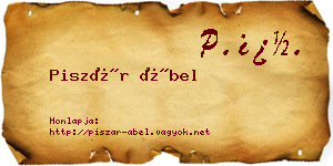 Piszár Ábel névjegykártya